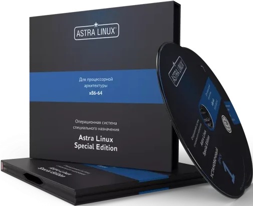 Упаковка и установочный диск Astra Linux Special Edition для x86-64